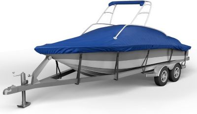 Seal Skin Covers Waterproof Tower Boat Cover, All-Weather Outdoor Protection Blue, upto 18 ft., 5 in. Beam Width 90 in.