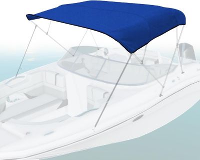 Seal Skin Covers Waterproof Bimini Top Replacement Cover, 4 Bow 8 ft. L 97 in.-103 in. Canvas Sun Shade without Frame, Blue