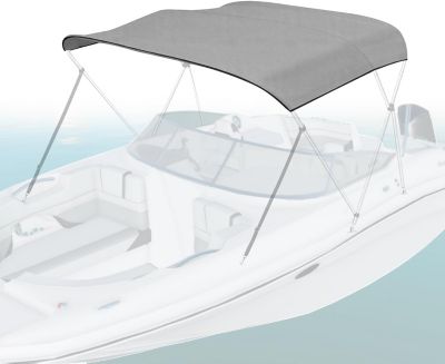 Seal Skin Covers Waterproof Bimini Top Replacement Cover, 3 Bow 6 ft. L 73-78 in. ,Canvas Sun Shade without Frame, Gray