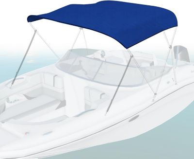 Seal Skin Covers Waterproof Bimini Top Replacement Cover, 3 Bow 6 ft. L 85 in.-90 in. Canvas Sun Shade without Frame, Blue