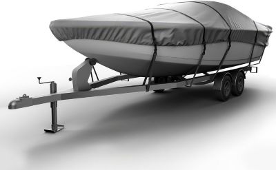 Seal Skin Covers Heavy Duty V-hull Cuddy Boat Cover,Waterproof & UV Resistant Gray, 28-30 ft. L x 116 in. W, Beam