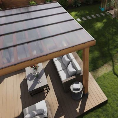 Topgal 10 ft. x 10 ft. Pergola Roofing Panel Kit