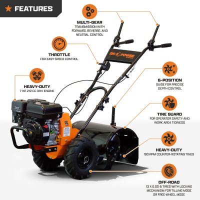 Image showing  DK2 POWER by Marlon V2 Series 19 in., 7 hp, 212 cc Rotary Tiller