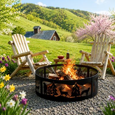 Red Mountain Valley 36in. Wildlife Fire Ring