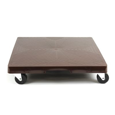 DeVault Enterprises 16 in. Square Rolling Plant Caddy with Wheels, Espresso, 500 lb. Capacity