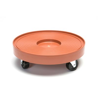 DeVault Enterprises 12 in. Rolling Plant Caddy with Wheels, Terra Cotta, 500 lb. Capacity