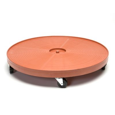 DeVault Enterprises 23.5 in. Rolling Plant Caddy with Wheels, Terra Cotta, 500 lb. Capacity