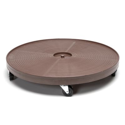 DeVault Enterprises 23.5 in. Rolling Plant Caddy with Wheels, Espresso, 500 lb. Capacity
