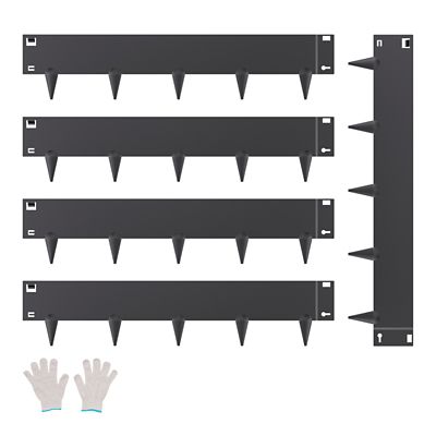 VEVOR Steel Landscape Edging 5 pk. 39 x 5in. Rust-Resistant Metal Landscape Edging, Bendable Garden Edging Border