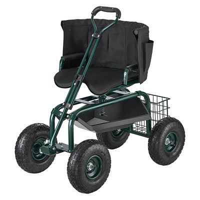 VEVOR Garden Seat with Wheels, Rolling Garden Stool with Height Adjustable 400 lb. Weight Capacity