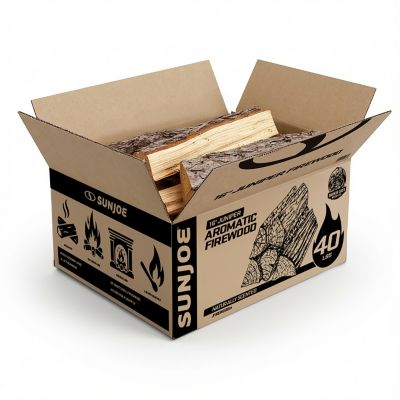 Sun Joe Aromatic Firewood 16 in. Juniper for Fireplaces, Campfires, Wood Stoves, Fire Pits & Grills, 40 lb.