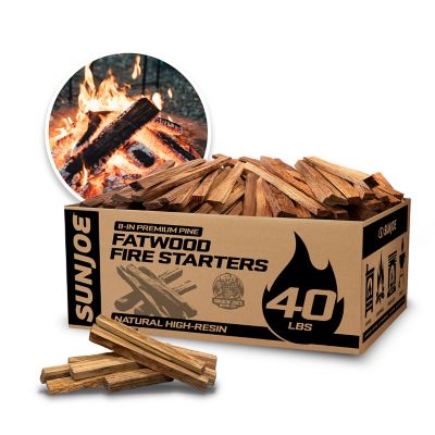 Sun Joe All-Natural Fire Starter Sticks Pine Kindling for Fireplaces, Campfires, Wood Stoves, Fire Pits & Grills, 40 lb.