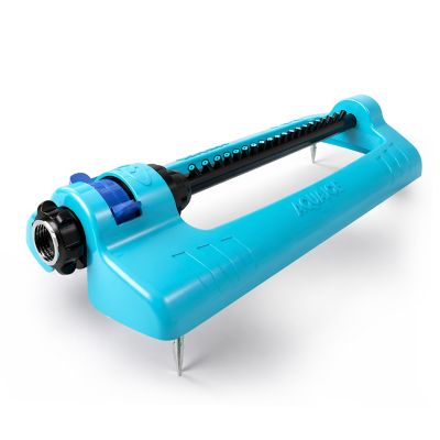 Aqua Joe Oscillating Sprinkler With Metal Ground Spike Adjustable Spray Position 4,000 Sq. Ft. Max Coverage