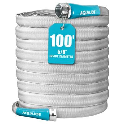 Aqua Joe Xtreme Ultra Flexible Non-Expanding Kink-Resistant FiberJacket Garden Hose 100-Foot 5/8-Inch Diameter