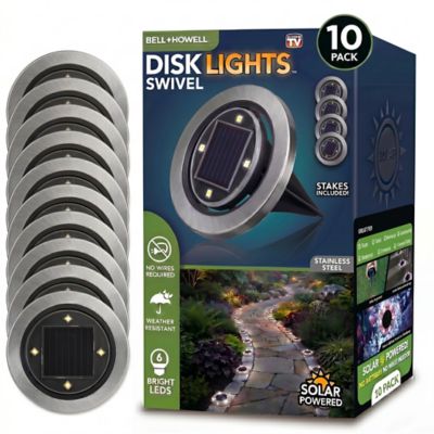 Bell & Howell 40-Lumen 8 Integrated LED Swivel Path Lights, Stainless Steel, 10, pk.