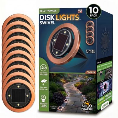 Bell & Howell 40-Lumen 8 Integrated LED Swivel Path Lights, Copper, 10, pk.
