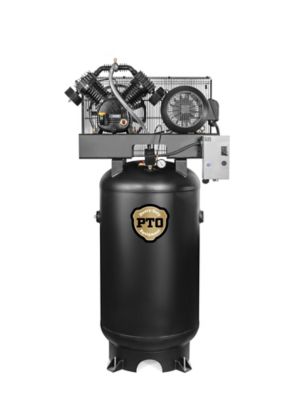 PTO Heavy Duty Equipment 7 .5hp, 220 V 80 gal. air compressor with LH3V 4 Cylinder Pump