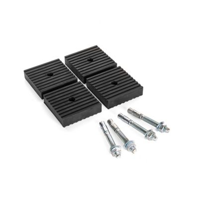 PTO Heavy Duty Equipment Basic Compressor Installation Kit, Includes 4 Vibration Isolation Pads and 4 3/8 in. Concrete Anchors