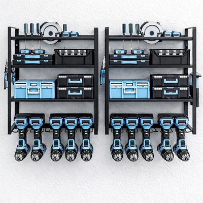 Eisen Heavy Duty Tool Storage Rack for Workshop Drill Rack, 2 pk.