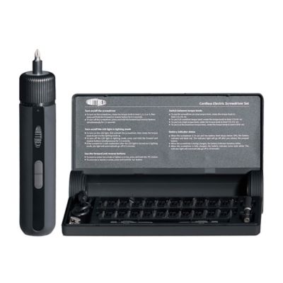 WATTREX 4V Cordless Screwdriver Set 4 Torques 24 Bits LED Type-C Charging Black