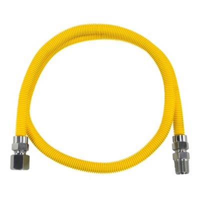 Certified Appliance Accessories 6 ft. Coated Flexible Gas Connector, 1/2 in. OD, 1/2 in. MIP x 1/2 in. FIP, 72 in.