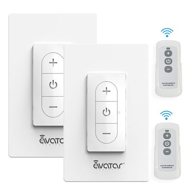 Avatar Controls Smart Wi-Fi Light Dimmer Switch with Remote Control, 2 pk.