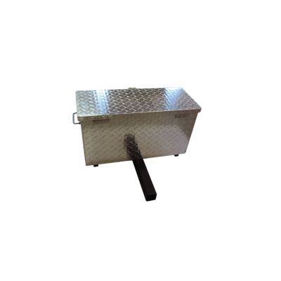 Hornet Outdoors Receiver Hitch Tool Box 24 in. Silver Diamond Plate