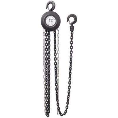 TMB 1 Ton Manual Chain Hoist 2200 lb. Capacity, Black