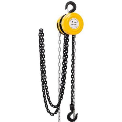 TMB 1 Ton Manual Chain Hoist 2200 lb. Capacity, Yellow