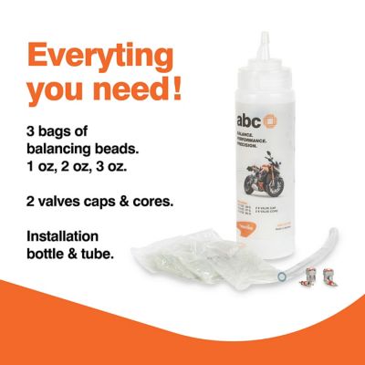 Martins Industries ABC Motorcycle Tire Balancing Beads Kit DIY Install for Motorcycle Tires, Easy to Use