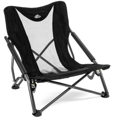 Cascade Mountain Tech Low Profile Camp Chair, Black
