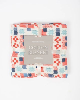 American Farm Company Patriotic Patchwork Cotton Blanket