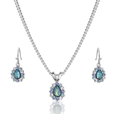 Montana Silversmiths Northern Glow Opal Jewelry Set