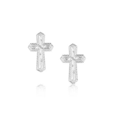 Montana Silversmiths Steadfast Faith Cross Earrings
