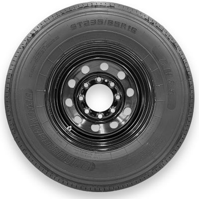 RubberMaster ST235/85R16 14 Ply TL -Highway Rib Tire on a 8 on 6.5 Bolt Black Modular Wheel