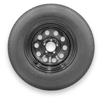 RubberMaster Rubbermaster F78-14 (ST205/75D14) 6 Ply TL Highway Rib Tire on a 5 on 4.5 Bolt Black Modular Wheel