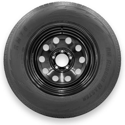 RubberMaster ST205/75R15 10 Ply TL Highway Rib Tire on a 5 on 4.5 Bolt Black Modular Wheel