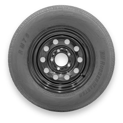 RubberMaster ST175/80R13 6 Ply TL Highway Rib Tire on a 5 on 4.5 Bolt Black Modular Wheel