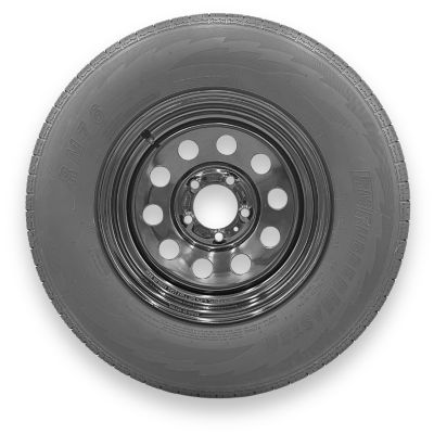 RubberMaster ST215/75R14 8 Ply TL Highway Rib Tire on a 5 on 4.5 Bolt Black Modular Wheel