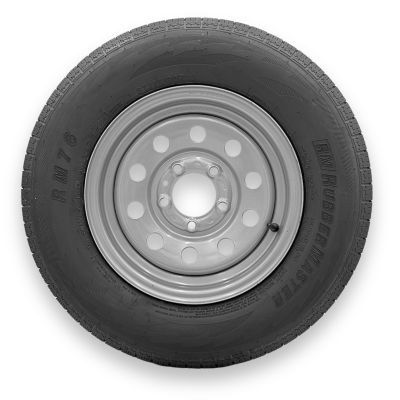 RubberMaster ST175/80R13 6 Ply TL Highway Rib Tire on a 5 on 4.5 Bolt Silver Modular Wheel