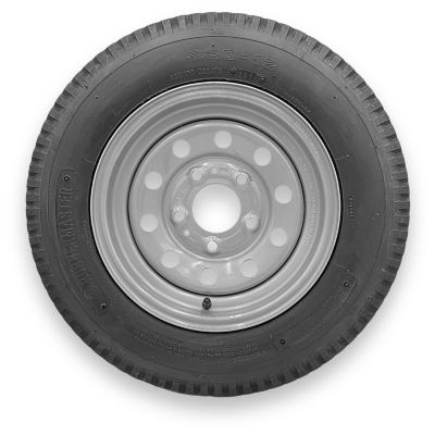 RubberMaster Rubbermaster 4.80-12 6 Ply TL Highway Rib Tire on a 5 on 4.5 Bolt Silver Modular Wheel