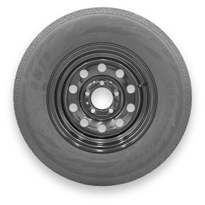 RubberMaster ST185/80R13 8 Ply TL Highway Rib Tire on a 5 on 4.5 Bolt Black Modular Wheel