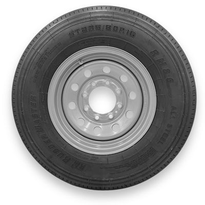 RubberMaster ST235/80R16 14 Ply TL Highway Rib Tire on a 8 on 6.5 Bolt Silver Modular Wheel