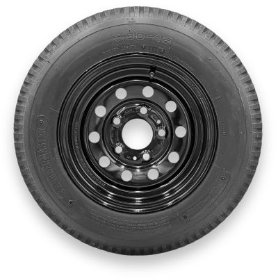 RubberMaster Rubbermaster 4.80-12 6 Ply TL Highway Rib Tire on a 5 on 4.5 Bolt Black Modular Wheel