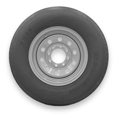 RubberMaster ST235/80R16 12 Ply TL Highway Rib Tire on a 8 on 6.5 Bolt Silver Modular Wheel