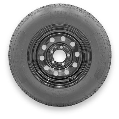 SteelMaster SteelBull ST175/80R13 8 Ply TL Highway Rib Tire On a 5 On 4.5 Bolt Black Modular Wheel