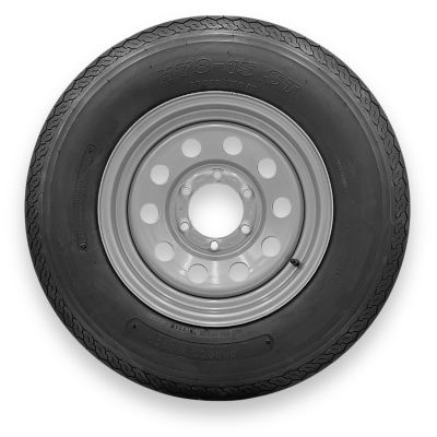 RubberMaster Rubbermaster H78-15 (ST225/75D15) 8 Ply TL Highway Rib Tire on a 6 on 5.5 Bolt Silver Modular Wheel