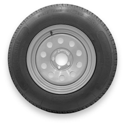 SteelMaster SteelBull ST205/75R15 10 Ply TL Highway Rib Tire on a 5 on 4.5 Bolt Silver Modular Wheel