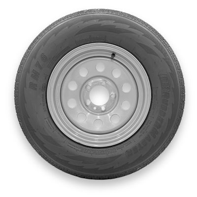RubberMaster ST215/75R14 6 Ply TL Highway Rib Tire on a 5 on 4.5 Bolt Silver Modular Wheel