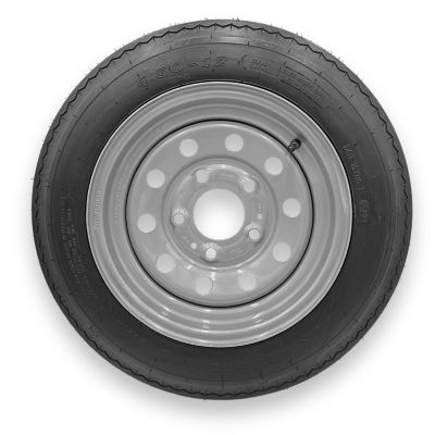 RubberMaster 4.80-12 4 Ply TL Highway Rib Tire on a 5 on 4.5 Bolt Silver Modular Wheel